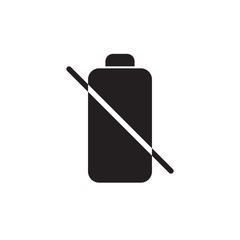 no phone charge filled vector icon. Modern simple isolated sign. Pixel perfect vector  illustration for logo, website, mobile app and other designs