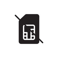 no sim card filled vector icon. Modern simple isolated sign. Pixel perfect vector  illustration for logo, website, mobile app and other designs