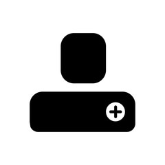 add person filled vector icon