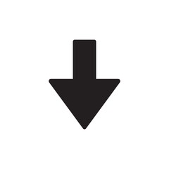arrow down filled vector icon. Modern simple isolated sign. Pixel perfect vector  illustration for logo, website, mobile app and other designs