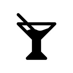 summer cocktail filled vector icon