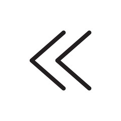 double arrow left filled vector icon. Modern simple isolated sign. Pixel perfect vector  illustration for logo, website, mobile app and other designs