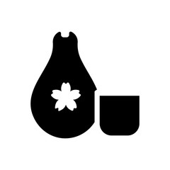 sake filled vector icon
