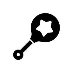 rattle filled vector icon