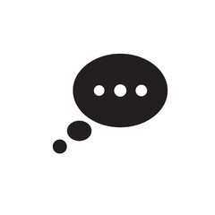 think bubble, message bubble filled vector icon. Modern simple isolated sign. Pixel perfect vector  illustration for logo, website, mobile app and other designs