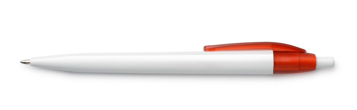 Top view of blank white pen