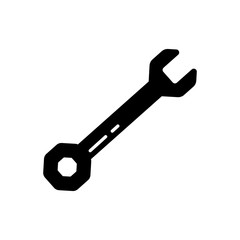 wrench filled vector icon