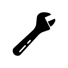 wrench filled vector icon