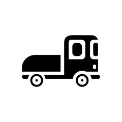 cargo truck filled vector icon