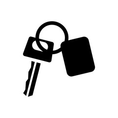 car key filled vector icon