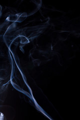 Smoke on a black background.