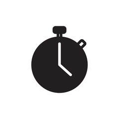 stop clock, chronometer filled vector icon. Modern simple isolated sign. Pixel perfect vector  illustration for logo, website, mobile app and other designs