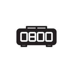 digital alarm clock filled vector icon. Modern simple isolated sign. Pixel perfect vector  illustration for logo, website, mobile app and other designs