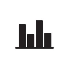 bar chart, diagram chart filled vector icon. Modern simple isolated sign. Pixel perfect vector  illustration for logo, website, mobile app and other designs