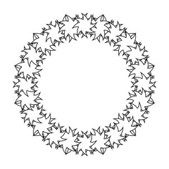 Round frame of stars, pattern for design. Vector illustration.