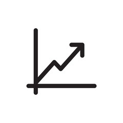 line graph increase filled vector icon. Modern simple isolated sign. Pixel perfect vector  illustration for logo, website, mobile app and other designs