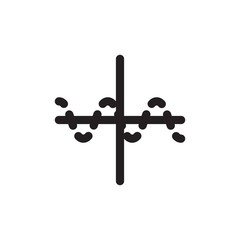 periodic graph filled vector icon. Modern simple isolated sign. Pixel perfect vector  illustration for logo, website, mobile app and other designs