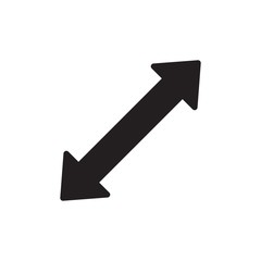 diagonal double cursor filled vector icon. Modern simple isolated sign. Pixel perfect vector  illustration for logo, website, mobile app and other designs