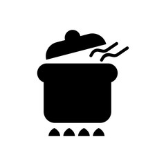 pot with meal filled vector icon. Modern simple isolated sign. Pixel perfect vector  illustration for logo, website, mobile app and other designs