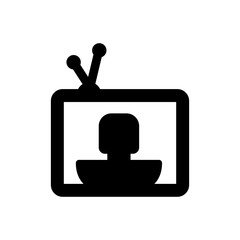 TV filled vector icon. Modern simple isolated sign. Pixel perfect vector  illustration for logo, website, mobile app and other designs