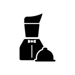 Waiter filled vector icon. Modern simple isolated sign. Pixel perfect vector  illustration for logo, website, mobile app and other designs