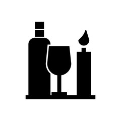 Wine filled vector icon. Modern simple isolated sign. Pixel perfect vector  illustration for logo, website, mobile app and other designs