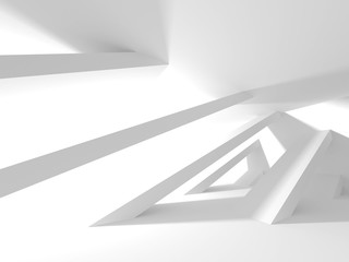 Futuristic White Architecture Design Background