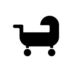 Baby carriage filled vector icon. Modern simple isolated sign. Pixel perfect vector  illustration for logo, website, mobile app and other designs