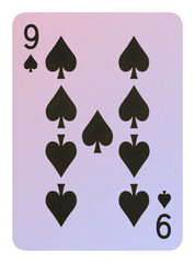 Playing cards, Nine of spades