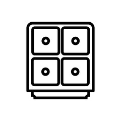 Money safe outlined vector icon. Modern simple isolated sign. Pixel perfect vector  illustration for logo, website, mobile app and other designs