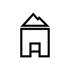 House outlined vector icon. Modern simple isolated sign. Pixel perfect vector  illustration for logo, website, mobile app and other designs