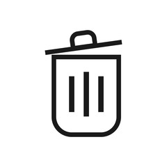 Recycle bin outlined vector icon. Modern simple isolated sign. Pixel perfect vector  illustration for logo, website, mobile app and other designs