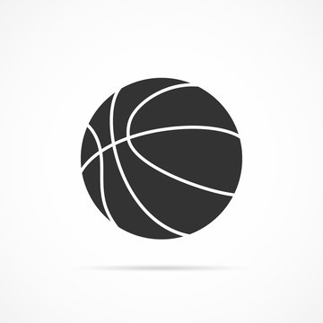Vector image of a basketball icon.