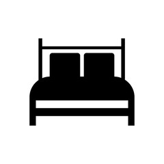 King size bed filled vector icon. Modern simple isolated sign. Pixel perfect vector  illustration for logo, website, mobile app and other designs
