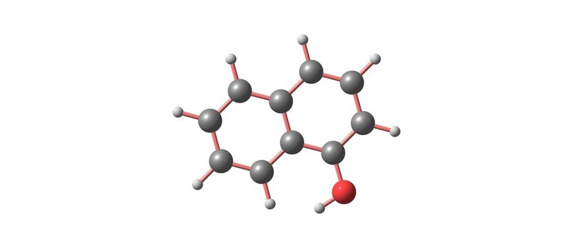 Naphthol structure isolated on white background