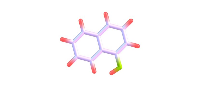 Naphthol structure isolated on white background