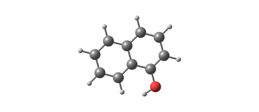 Naphthol structure isolated on white background