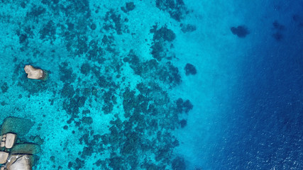 Fototapeta na wymiar Aerial photo coastline, sea and reef