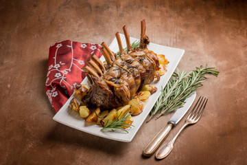 lamb chop with potatoes