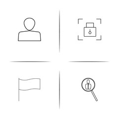 Maps And Navigation simple linear icon set.Simple outline icons