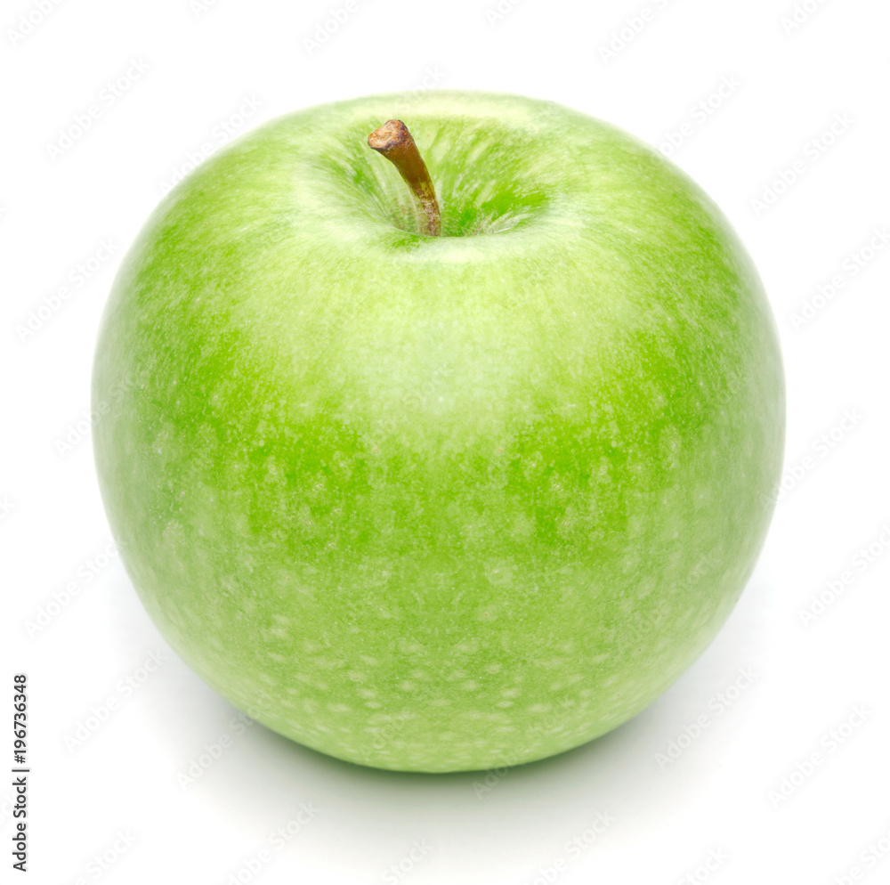 Wall mural green apple isolated on white background