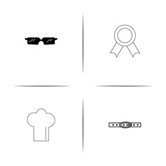 Dress And Clothes simple linear icon set.Simple outline icons