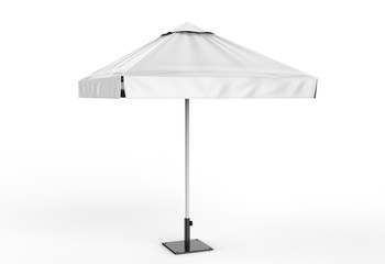 Promotional Aluminum Sun Pop Up parasol Umbrella  For Advertising. 3d rending illustration. - obrazy, fototapety, plakaty