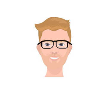 Business Man In Glasses Profile Icon Businessman Avatar Flat Vector Illustration