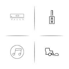 Cars And Transportation simple linear icon set.Simple outline icons