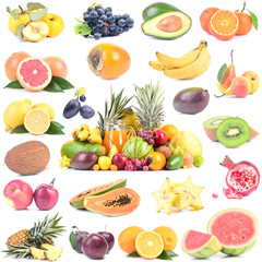 Fruit on a white background