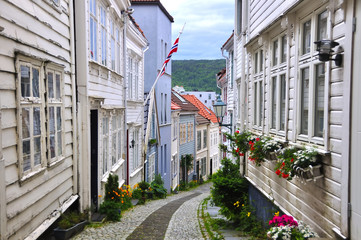 White houses of wood