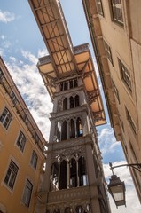 Fototapeta premium Elevador de Santa Justa, Lissabon, Juli 2017