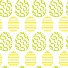 Colorful Eggs Seamless Pattern Happy Easter Background Vector Illustration