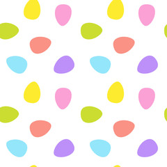 Happy Easter Seamless Pattern With Colorful Eggs